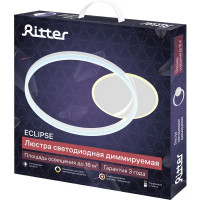 Люстра потолочная светодиодная диммируемая Ritter Eclipse 52085 0 с д/у 64 Вт 16 м² 2700К-6500К цвет белый/хром