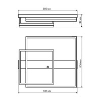 Люстра потолочная светодиодная Ritter Eclipse 52088 1 с д/у 88 Вт 30 м² регулируемый белый свет цвет белый/коричневый