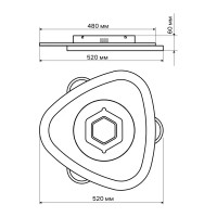 Люстра потолочная светодиодная диммируемая Ritter Riflesso 52305 9 с д/у 90 Вт 38 м² 2700К-6500К цвет белый