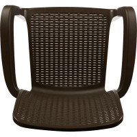 Стул Ingreen Rattan 50.6х58х83.3 см пластик коричневый