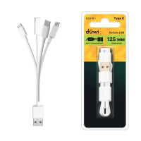 Кабель Duwi USB-Type-C 0.125 м цвет белый