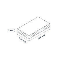 Листовая панель ПВХ Grace 3D кирпич мягкая 3 мм 700x770 мм цвет дымчатый