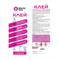 Клей каучуковый Masterteks Сверхпрочный монтажный прозрачный 300 г