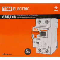 Дифференциальный автомат Tdm Electric АВДТ-63 1P N C32 A 30 мА 6 кА A SQ0202-0005