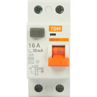 УЗО Tdm Electric ВД1-63 2P 16 A 30 мА 4.5 кА AC SQ0203-0004