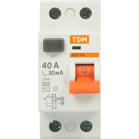 УЗО Tdm Electric ВД1-63 2P 40 A 30 мА 4.5 кА AC SQ0203-0013