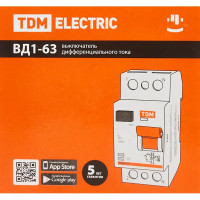 УЗО Tdm Electric ВД1-63 2P 40 A 30 мА 4.5 кА AC SQ0203-0013