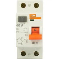 УЗО Tdm Electric ВД1-63 2P 40 A 100 мА 4.5 кА AC SQ0203-0011