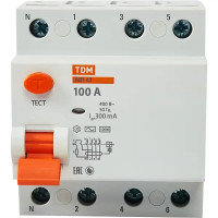 УЗО Tdm Electric ВД1-63 4P 100 A 300 мА 4.5 кА AC SQ0203-0049