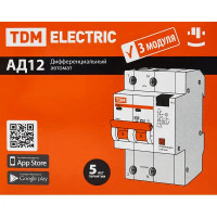 Дифференциальный автомат Tdm Electric АД-12 2P C50 A 30 мА 4.5 кА AC SQ0204-0020