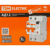 Дифференциальный автомат Tdm Electric АД-12 2P C63 A 30 мА 4.5 кА AC SQ0204-0023