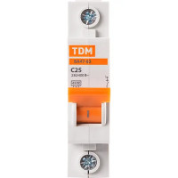 Автоматический выключатель TDM Electric ВА47-63 1P C25 А 4.5 кА SQ0218-0005
