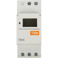 Таймер электронный TDM Electric ТЭ15-1мин/7дн-16on/off-16А-DIN