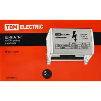 Шина N TDM Electric на DIN-рейку в корпусе 4х7групп