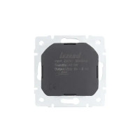 Розетка Lezard Vesna встраиваемая с заземлением разъем USB цвет жемчужный