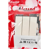 Выключатель Lezard Karina 3 клавиши цвет кремовый