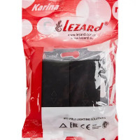 Выключатель проходной Lezard Karina 2 клавиши цвет черный бархат
