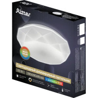 Светильник настенно-потолочный светодиодный диммируемый Ritter Brilliance 52217 1 с д/у 60Вт 22 м² 2700К-6500К+RGB цвет белый
