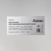 Светильник настенно-потолочный светодиодный диммируемый Ritter Saturn c Алисой с д/у 60Вт 23 м² 2700К-6500К+RGB цвет белый