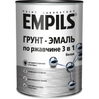 Грунт-эмаль по ржавчине 3 в 1 Empils PL гладкая цвет белый 0.9 кг