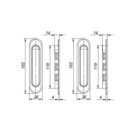 Ручка для раздвижной двери Punto Soft Line SL-010 цвет чёрный