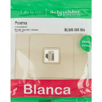 Розетка компьютерная встраиваемая Schneider Electric Blanca RJ45 cat 5 цвет титановый