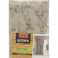 Штора на ленте Бархат пралине 200x280 см цвет бежевый