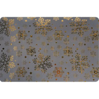 Салфетка 43.5x28.5 см Снежинки серая