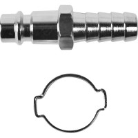 Переходник для компрессора Elitech штуцер рапид - штуцер елочка 10 мм и кольцо 10 - 15 мм