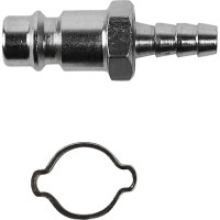 Переходник для компрессора Elitech штуцер рапид - штуцер елочка 6 мм и кольцо 6 - 11 мм