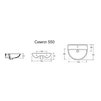 Умывальник Керамин с креплением Симпл