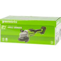 УШМ аккумуляторная бесщеточная Greenworks GD24AG, 24 В Li-Ion 2 Ач