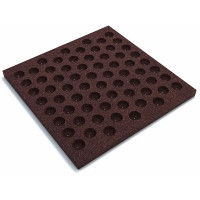 Плитка резиновая 500x500x40 мм коричневый 0.25 м²