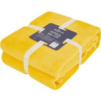 Плед Gella 200x220 см фланель цвет желтый