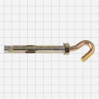 Клиновой анкер-крюк 10x80 мм оцинкованная сталь