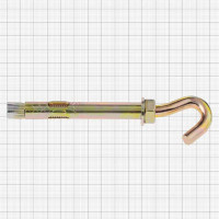 Клиновой анкер-крюк 12x100 мм оцинкованная сталь