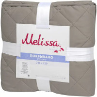 Покрывало двустороннее Melissa 200x220 см микрофибра стёганая цвет серо-белый