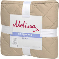 Покрывало двустороннее Melissa 200x220 см микрофибра стёганая цвет бежево-коричневый