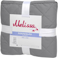 Покрывало двустороннее Melissa 200x220 см микрофибра стёганая цвет серый бузина