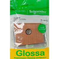Розетка телевизионная встраиваемая Schneider Electric Glossa цвет дуб