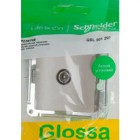 Розетка телевизионная встраиваемая Schneider Electric Glossa цвет платина