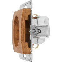 Розетка встраиваемая Schneider Electric Glossa с заземлением цвет дуб