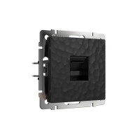 Компьютерная розетка встраиваемая Werkel Hammer RJ45 без заземления цвет черный