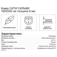 Ковер полиамид Нева тафт Сити Сильви 1749 160x240 см цвет коричневый