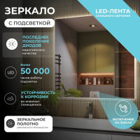 Зеркало для ванной Vigo Shine Classic с подсветкой 100x100 см