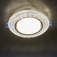 Светильник точечный встраиваемый Italmac с LED-подсветкой под отверстие 85 мм, 5 м², цвет прозрачный