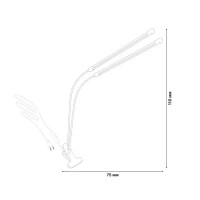 Фитосветильник светодиодный для растений P38 16 Вт IP40 прищепка с выключателем