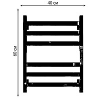 Полотенцесушитель электрический Арго Соренто гранд 400x600 мм 125 Вт с терморегулятором Е-образный цвет черный