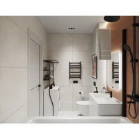 Полотенцесушитель электрический Арго Соренто гранд 400x600 мм 125 Вт с терморегулятором Е-образный цвет черный