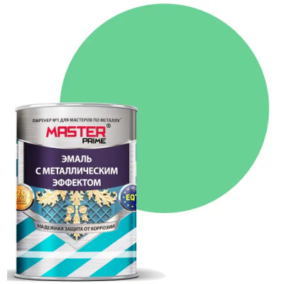 Эмаль универсальная Master Prime с металлическим эффектом цвет зелёный 0.8 л